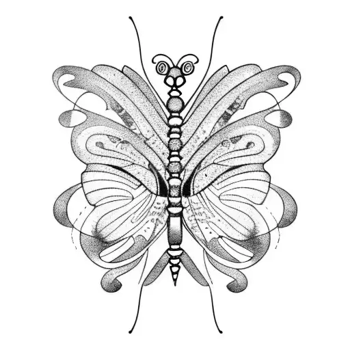 Butterfly chains arms  tattoo design idea