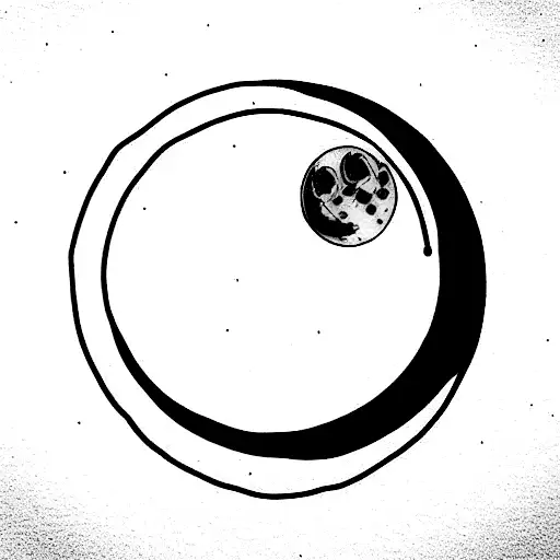 Moon tattoo design idea