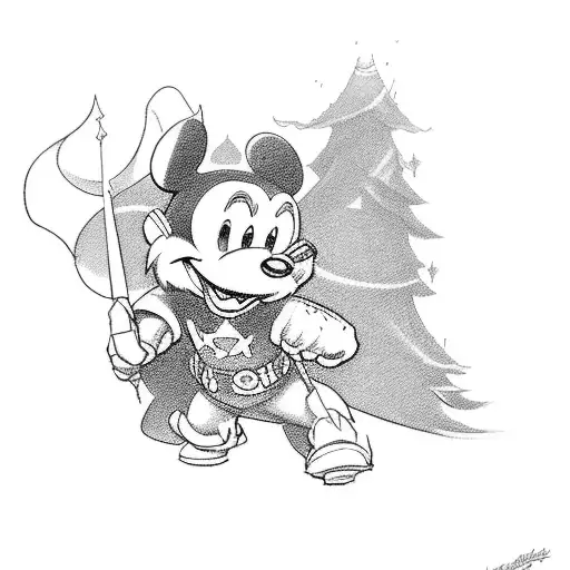 Heroes of Disney and Marvel for a leg tattoo design idea