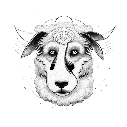  sheepdog tattoo design idea
