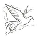 dove flying tattoo design idea