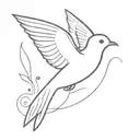 dove flying tattoo design idea