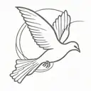 dove flying tattoo design idea