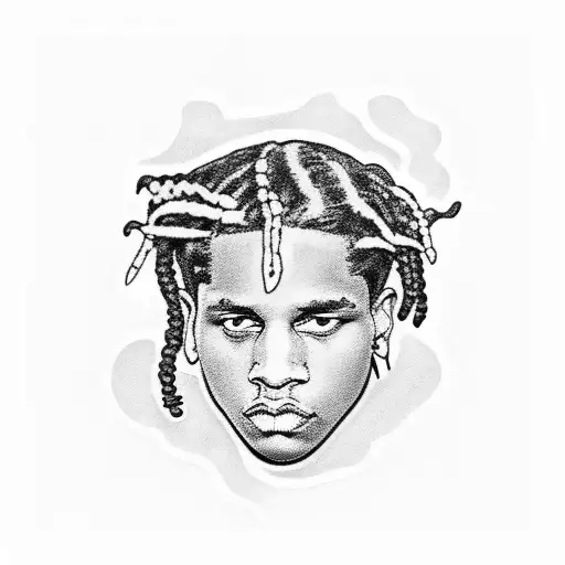 asap rocky tattoo design idea