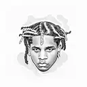 asap rocky tattoo design idea