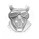 MF doom kanye west bear tattoo design idea