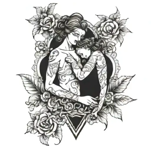 In good times and bad, God and my wife are always present. tattoo design idea