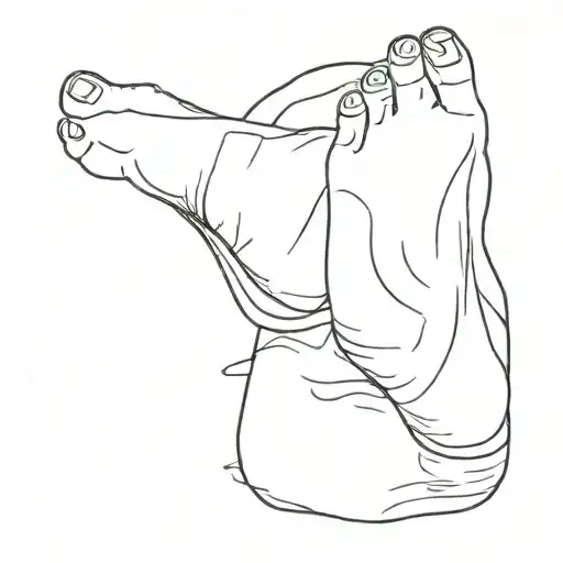 dirty foot tattoo design idea