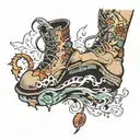 dirty foot tattoo design idea
