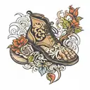 dirty foot tattoo design idea