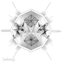 Gemini tattoo design idea