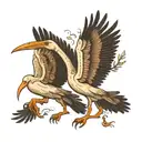 two storks flying tattoo design idea
