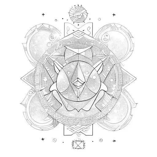 zodiac sign Libra and Pisces tattoo design idea