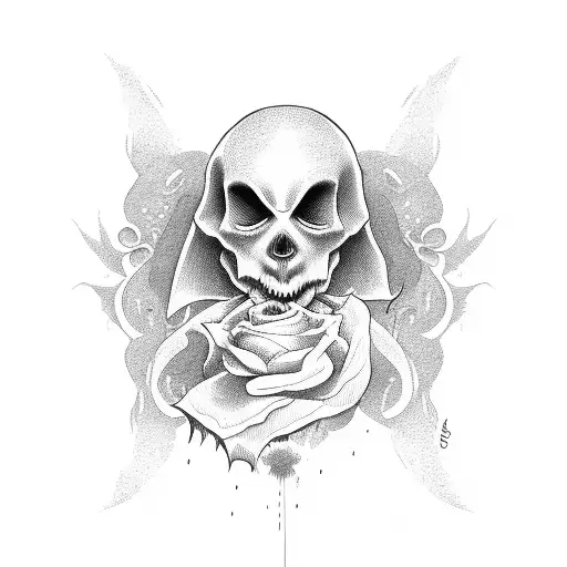 ghost boo for him and her tattoo design idea