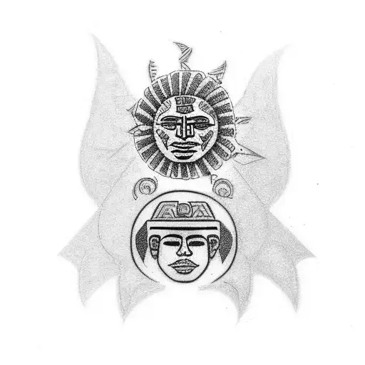 Puerto Rican and Indio Taino tribal tattoo for men to place on leg tattoo design idea