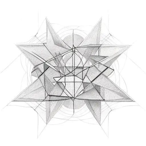 A minimalist tattoo of three interconnected triangles, symbolizing the strength, love, and unity within your family. tattoo design idea