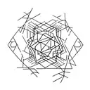 A minimalist tattoo of three interconnected triangles, symbolizing the strength, love, and unity within your family. tattoo design idea