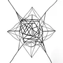 A minimalist tattoo of three interconnected triangles, symbolizing the strength, love, and unity within your family. tattoo design idea