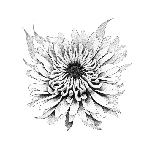 Chrysanthemum tattoo design idea