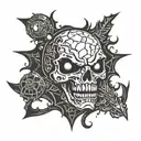 resident evil biohazard tattoo design idea