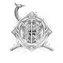 viking rune for strength with fenryr tattoo design idea