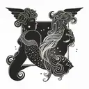 Gemini zodiac sign tattoo design idea