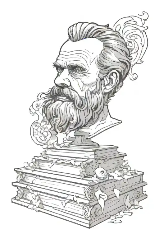 god is dead nietzsche tattoo design idea