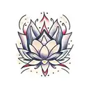 Lotus fire tattoo design idea