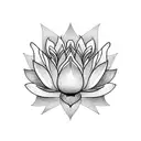 lotus on fire tattoo design idea