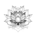 lotus on fire tattoo design idea
