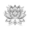 lotus on fire tattoo design idea