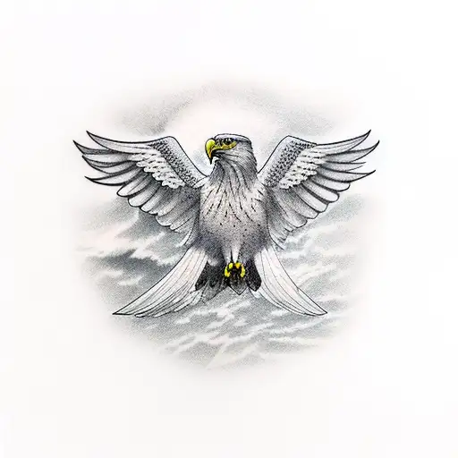 How to draw a flying eagle tribal tattoo - YouTube