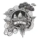 Based on Oasis song Acquiese tattoo design idea