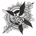 Based on Oasis song Acquiese tattoo design idea