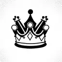 crown With key tattoo design idea