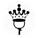 crown With key tattoo design idea