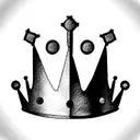 crown with key tattoo design idea