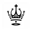crown with key tattoo design idea