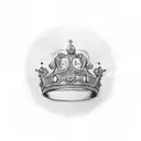 crown with key tattoo design idea