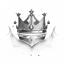 crown with key tattoo design idea