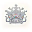 crown with key tattoo design idea