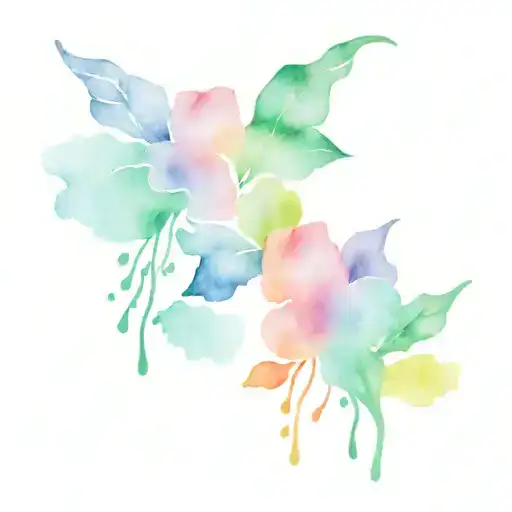 rainbows and crayons tattoo design idea