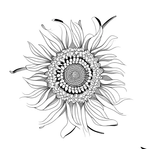 spinal Flower  tattoo design idea