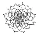 spinal Flower  tattoo design idea